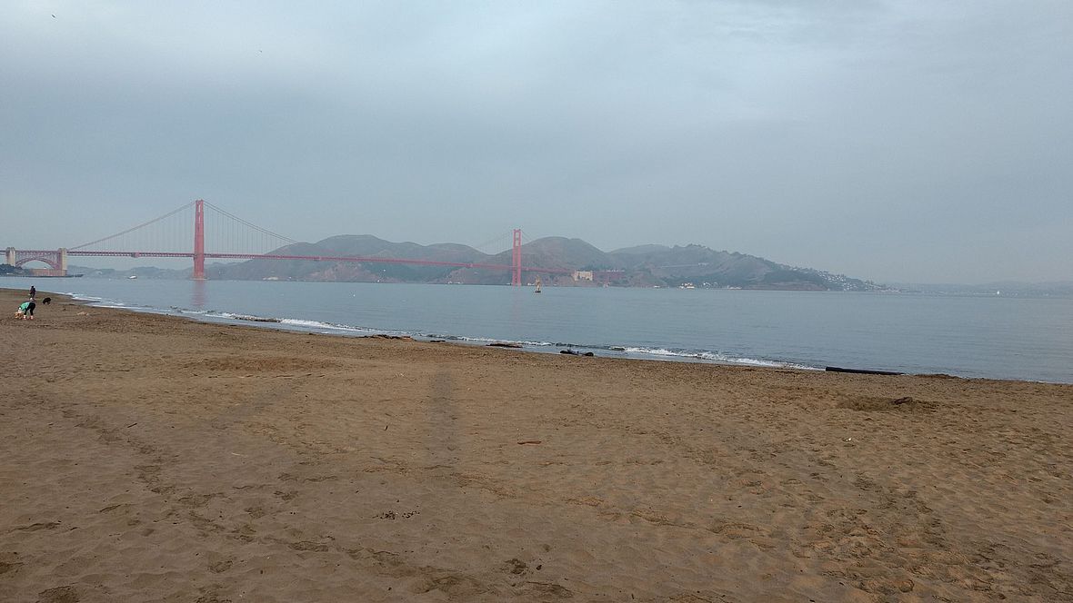 Ideale Ablenkung beim 24-Stunden-Lauf: Der Blick auf die Golden Gate Bridge
