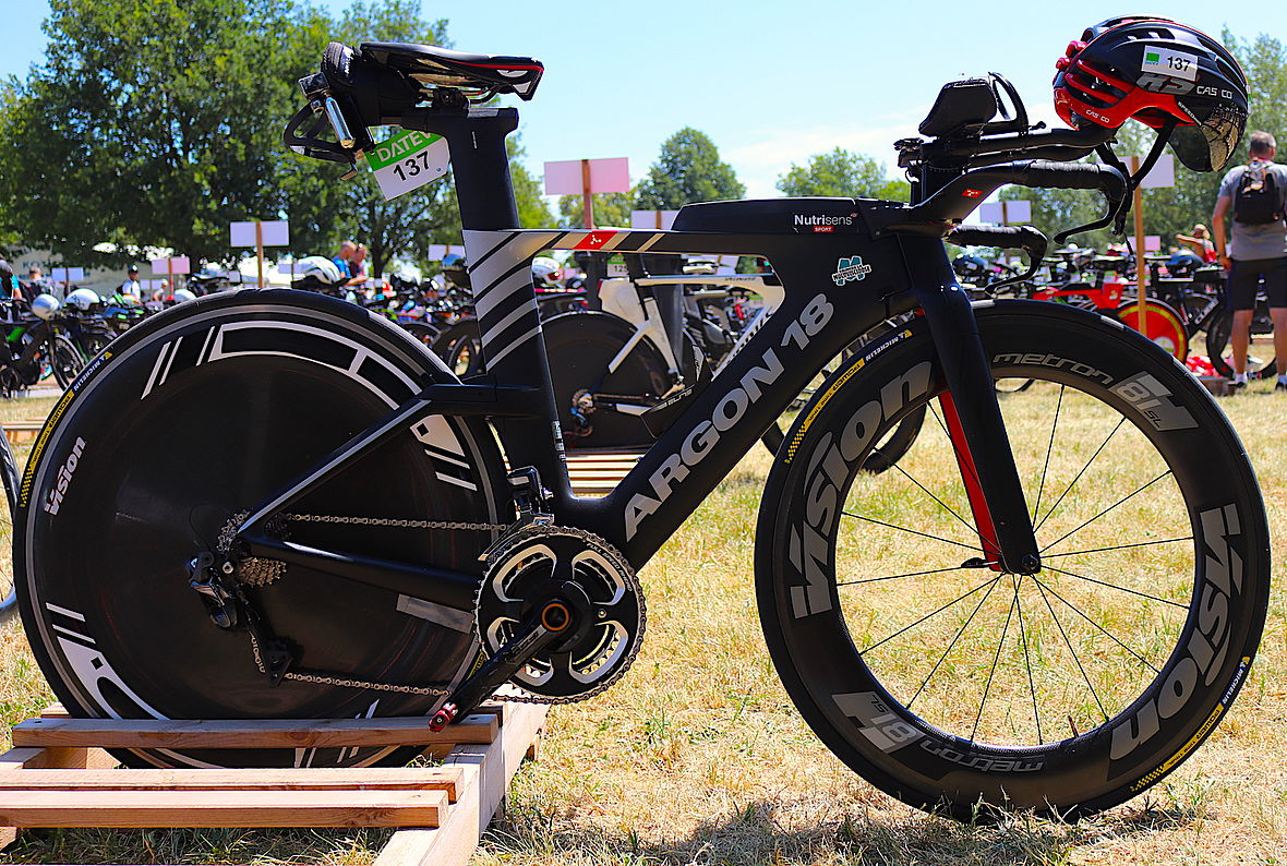 Die schmucken Räder von Argon sind dieses Jahr häufig vertreten im Bike Park von Roth