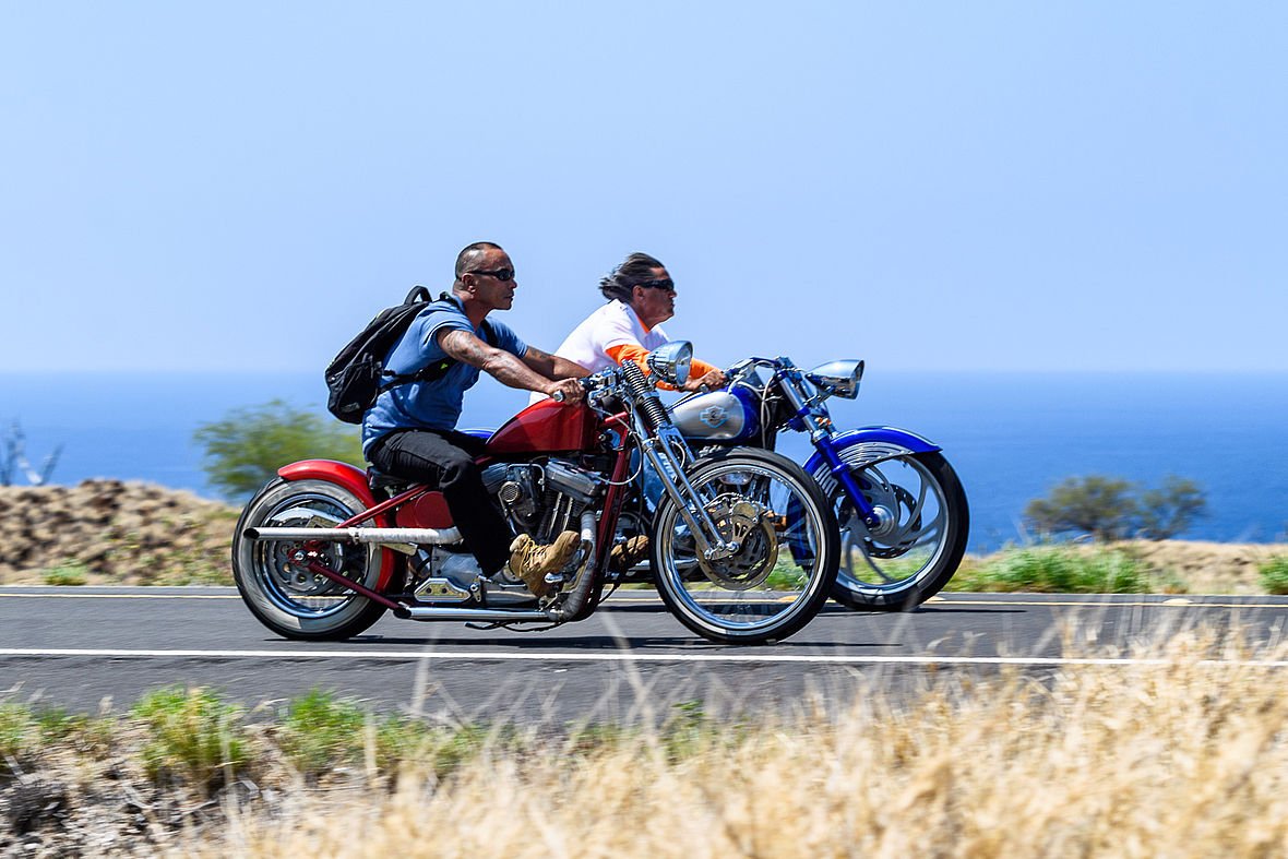 Schneller als Sebi waren heute auf zwei Rädern auf dem Highway nur die Motobiker unterwegs!