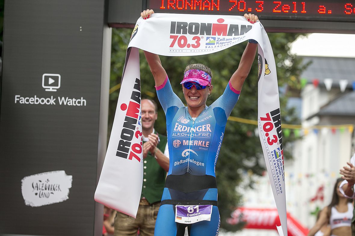 Daniela Bleymehl gewinnt den Ironman 70.3 Zell am See-Kaprun 2019