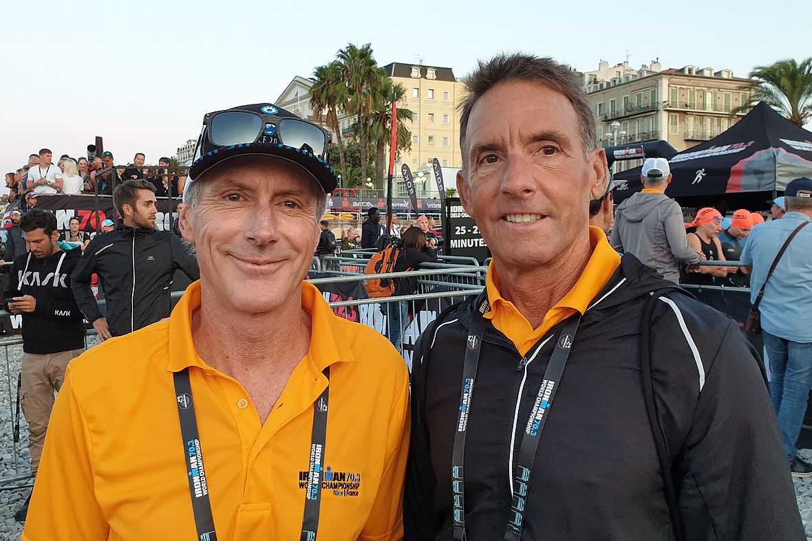 Großer Besuch in Nizza: Die Ironman-Ikonen Mark Allen und Dave Scott