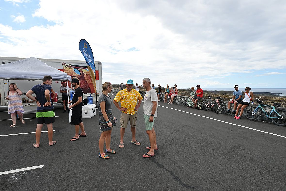 Hannes Hawaii Tours war auch unterwegs auf Kurserkundung: Getränkestation am Lookout