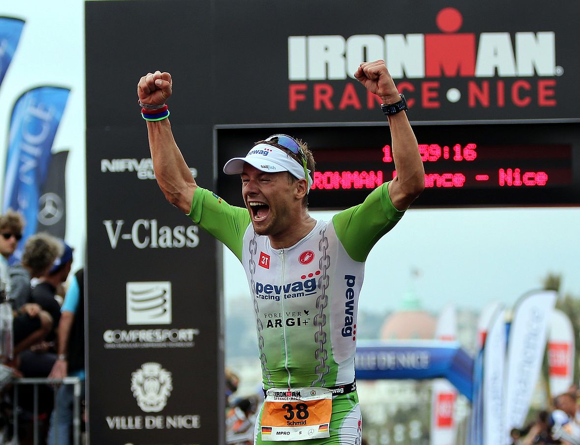 Stefan Schmid: Eine Woche nach dem DNF beim Ironman Brasilien nun in Topform in Nizza - Rang 3 und die Kona-Quali für den Peißenberger