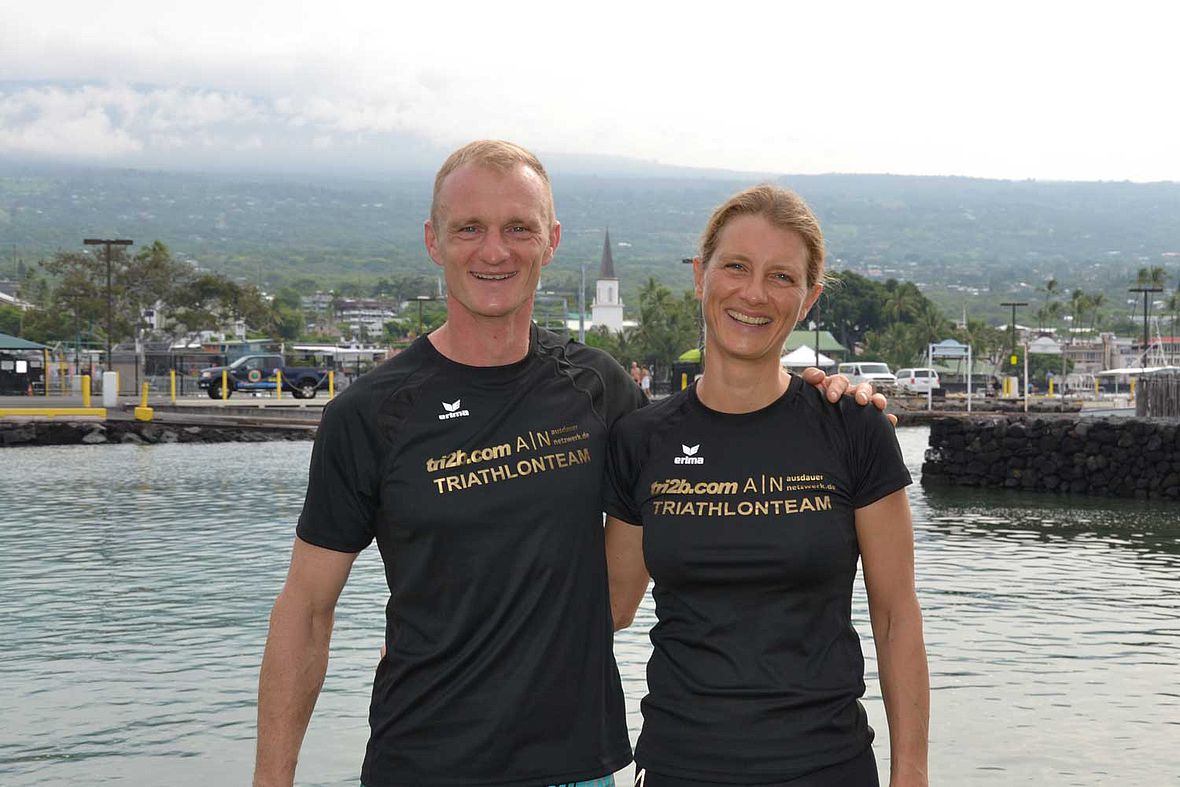 Peter Nowak und Petra Paule - das tri2b.com A|N Triathlonteam ist mit zwei Athleten beim Ironman Hawaii 2017 dabei