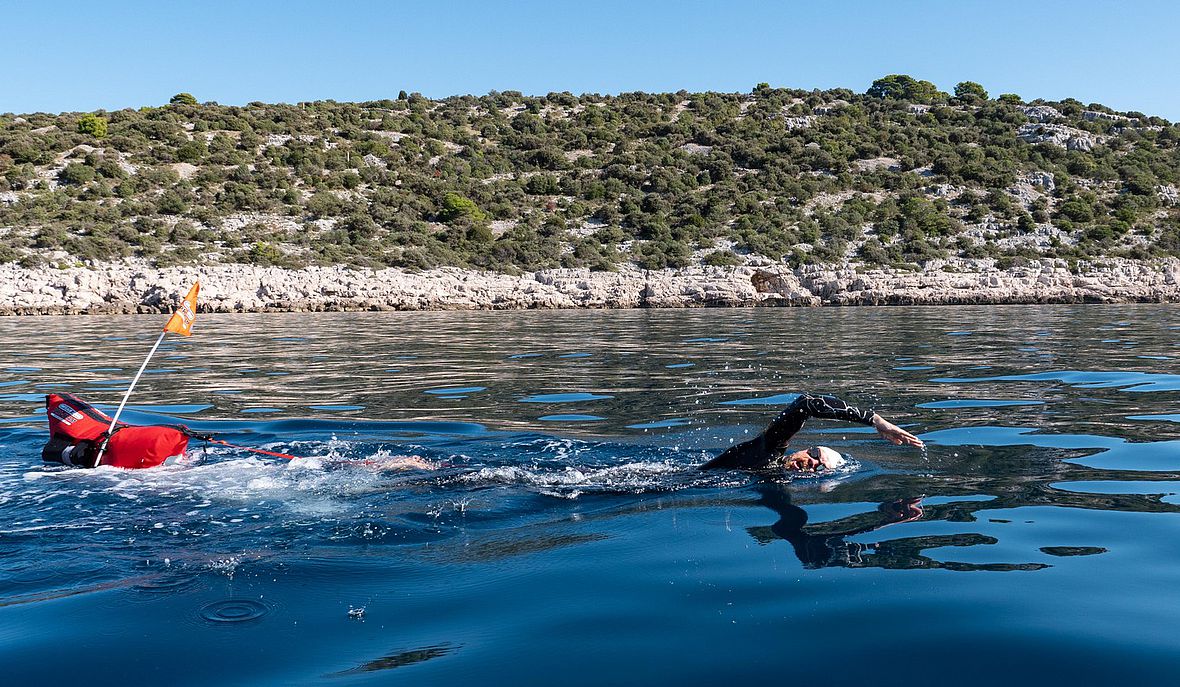 456 km Schwimmen entlang der Adria-Küste