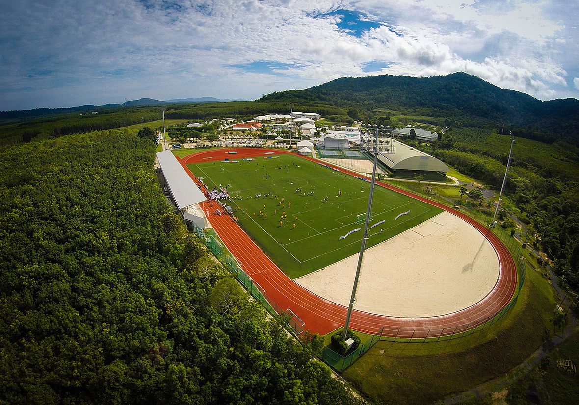 Das Sportstadion im Thanyapura Resort mit 400 m Bahn