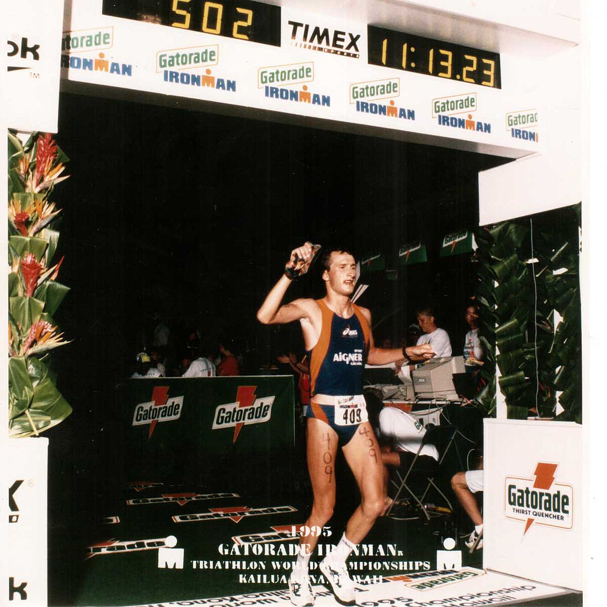 tri2b.com-Chef Harald Eggebrecht bei der ersten Ironman Hawaii-Teilnahme im Jahr 1995