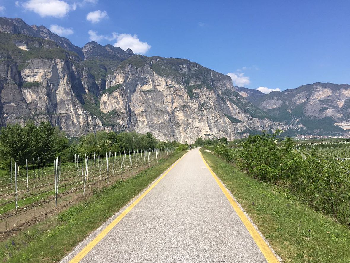 Schnelle Piste: Der Etschtal Radweg zwischen Trento und Bozen