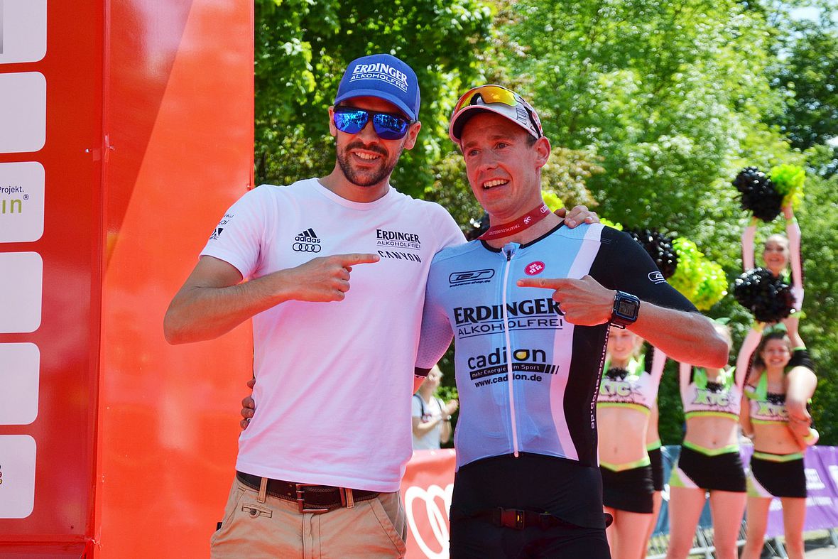 Der hat´s drauf: Ironman-Weltmeister Patrick Lange und Triathlon Ingolstadt Mitteldistanz-Sieger Patrick Lange