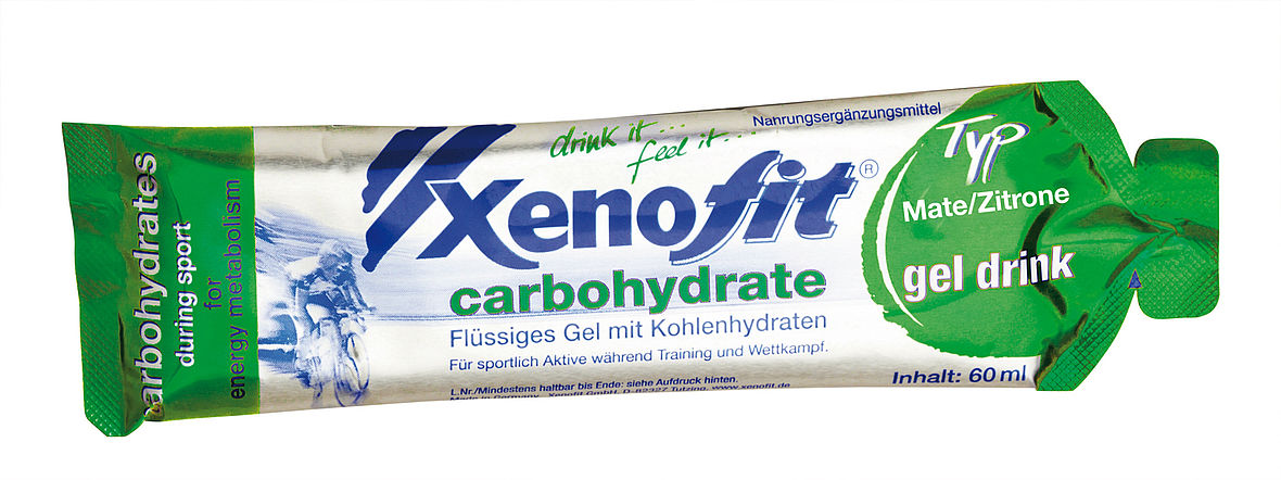 Xenofit carbohydrate gel drink Geschmacksrichtung Mate/Zitrone