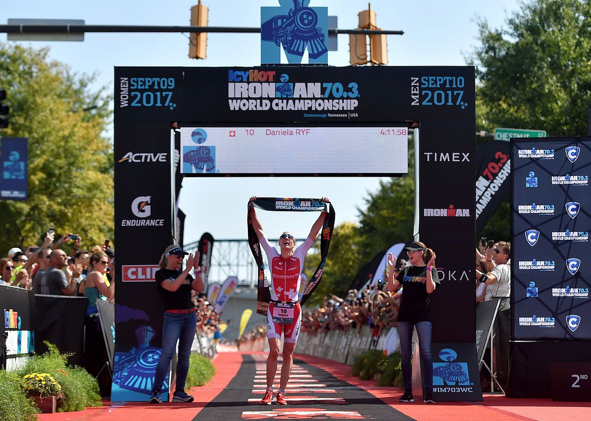 Daniela Ryf gewinnt die Ironman 70.3 WM 2017 in Chattanooga