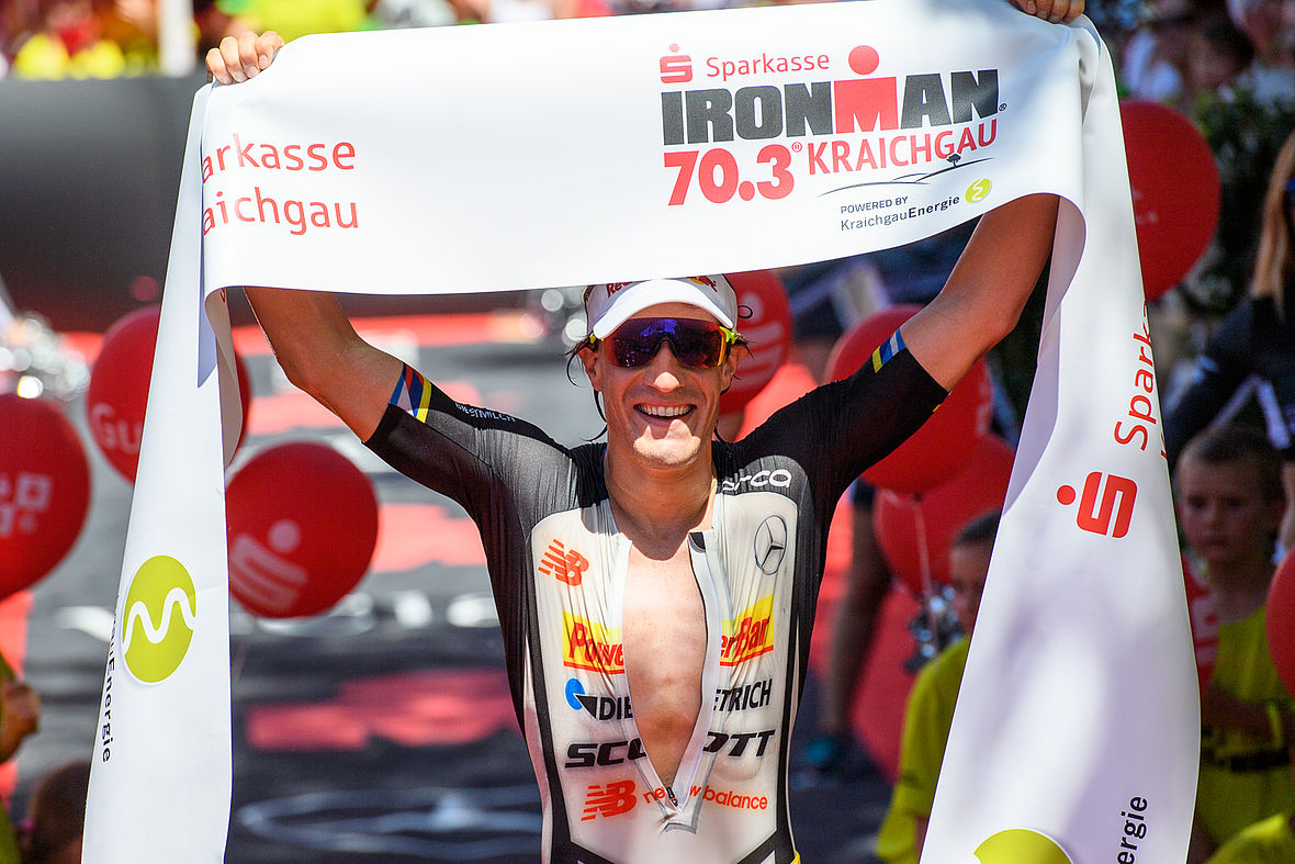 Sebastian Kienle gewinnt in 3:56:00 Stunden den Ironman 70.3 Kraichgau 2017