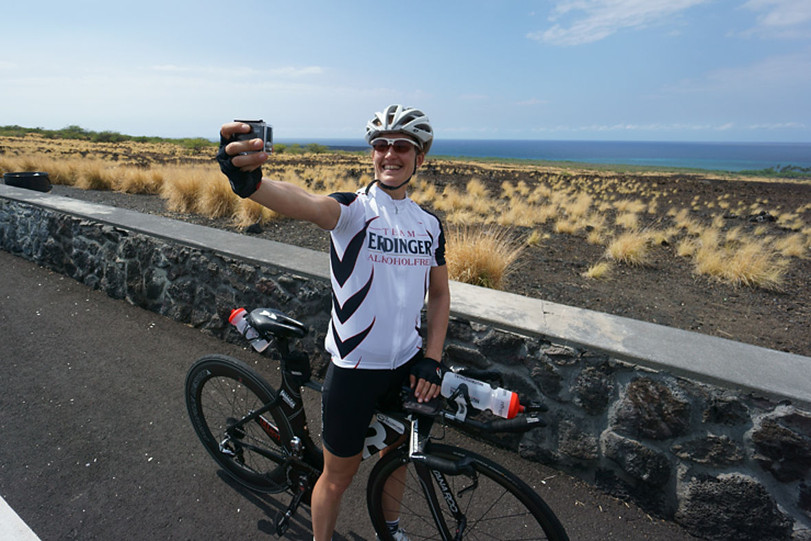 Ein Selfi am Lookout: Julia Gajer beim Training auf dem Highway 19
