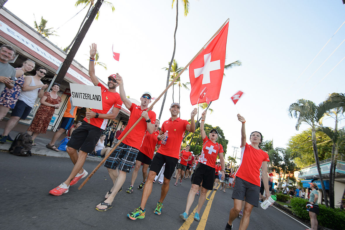 Die Schweiz: Mit 56 Startern und Starterinnen in Kona dabei