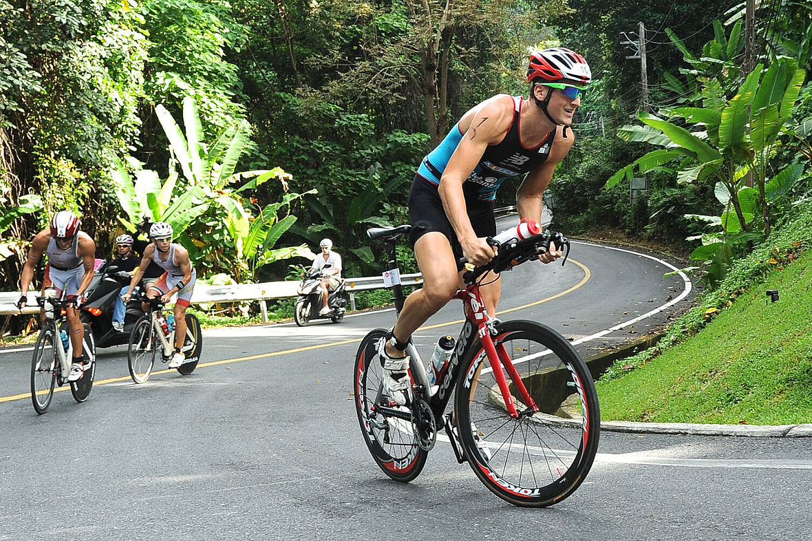 Es geht zur Sache: Die Radstrecke in Phuket hat auch steile Rampen zu bieten