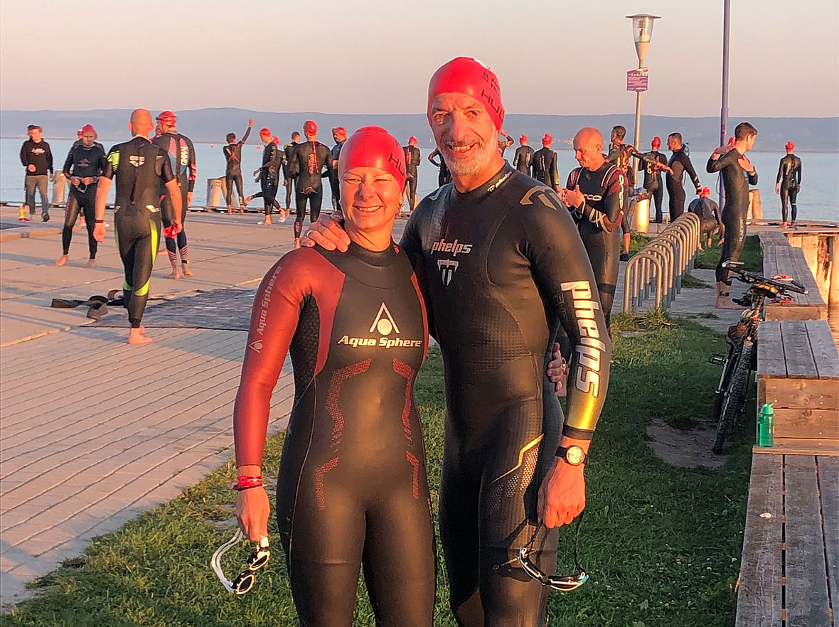 Bereit für den Ironman Kalmar: Claudia Platzek und Volker Marks