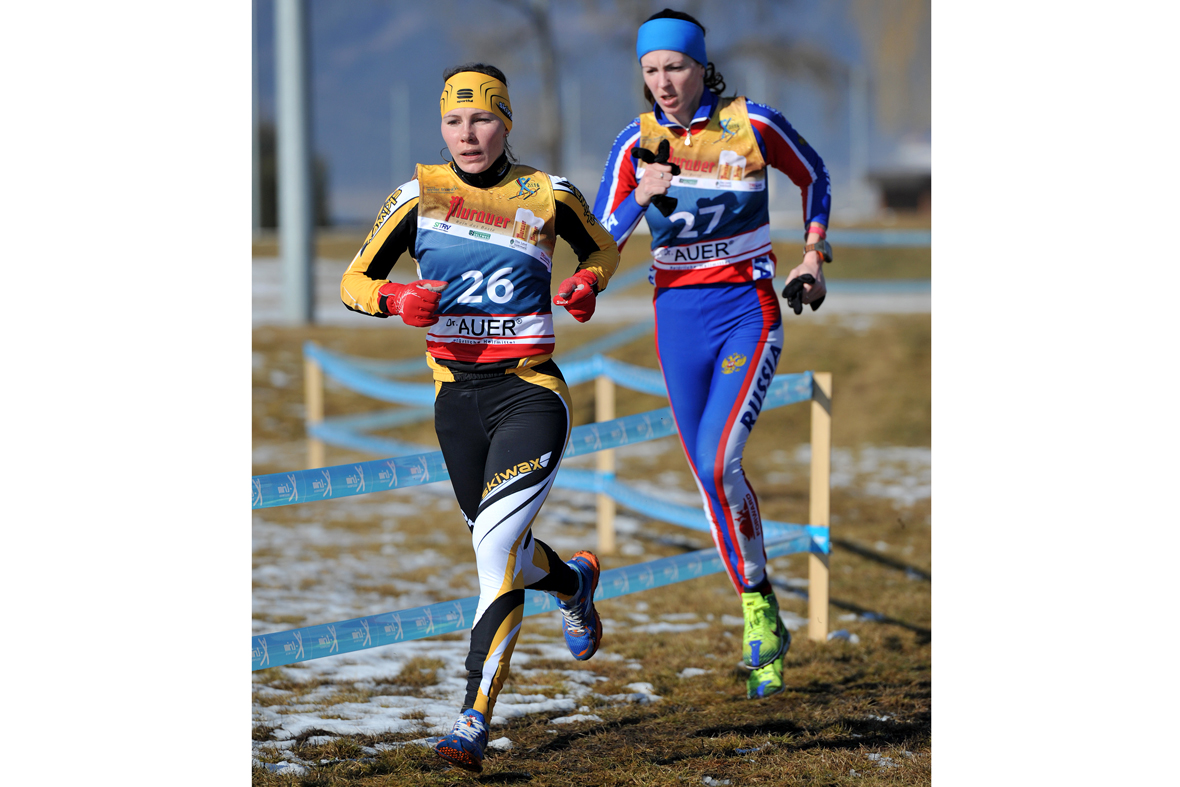 Führungsduo beim Laufen: Olga Parfinenko und Yulia Surikova